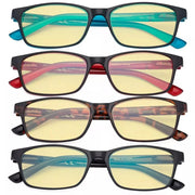 eyekeeper.com 4 Pack Stylish Blue Light Blocking Reading Glasses TME19042 Eyeglasses