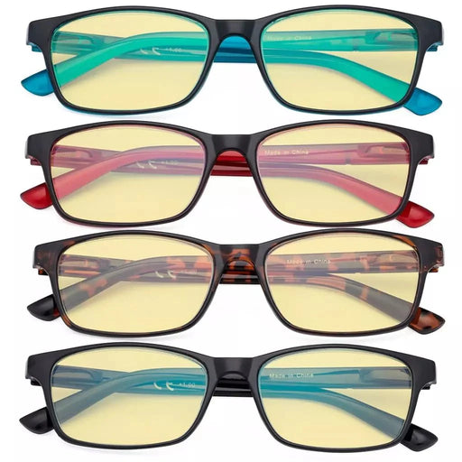 eyekeeper.com 4 Pack Stylish Blue Light Blocking Reading Glasses TME19042 Eyeglasses