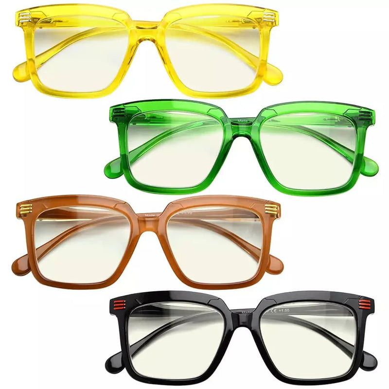 eyekeeper.com 4 Pack Stylish Blue Light Filter Reading Glasses UV2108 Eyeglasses