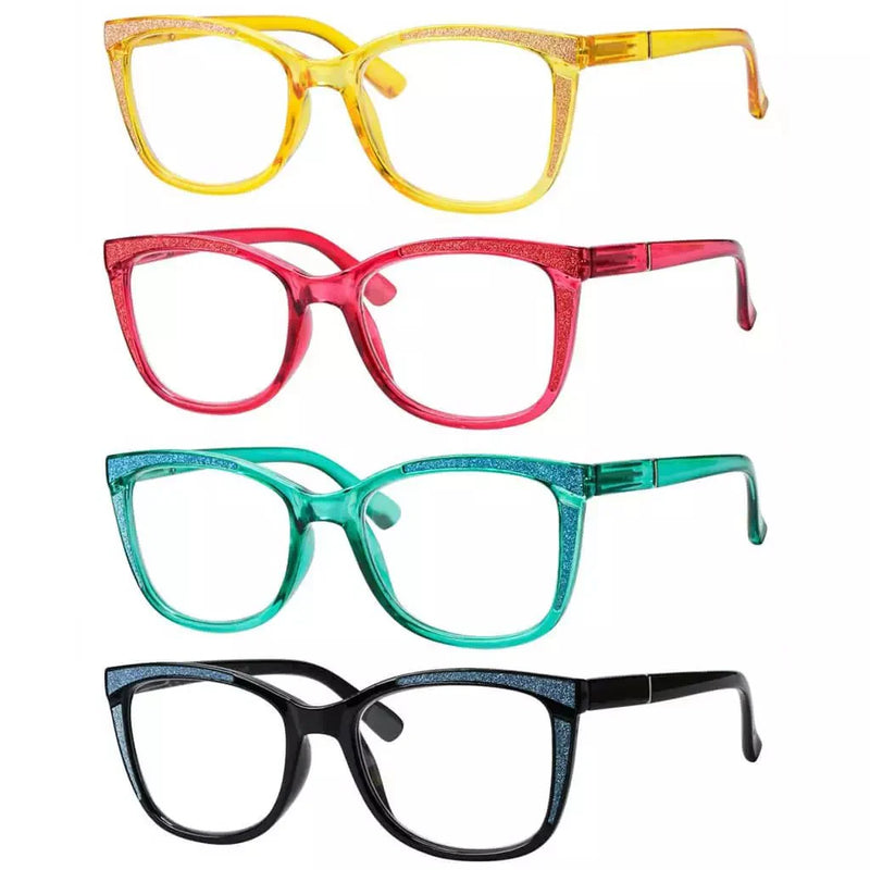 eyekeeper.com 4 Pack Stylish Cat-eye Chic Colorful Reading Glasses R2030 Eyeglasses