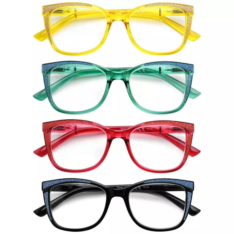 eyekeeper.com 4 Pack Stylish Cat-eye Chic Colorful Reading Glasses R2030 Eyeglasses