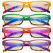 Eyekeeper  - 4 Pack Colorful Blue Light Blocking Reading Glasses TM012D