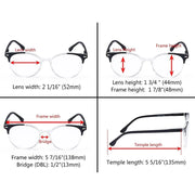 eyekeeper.com 4 Pack Stylish Design Round Ladies Reading Glasses R9002C Eyeglasses