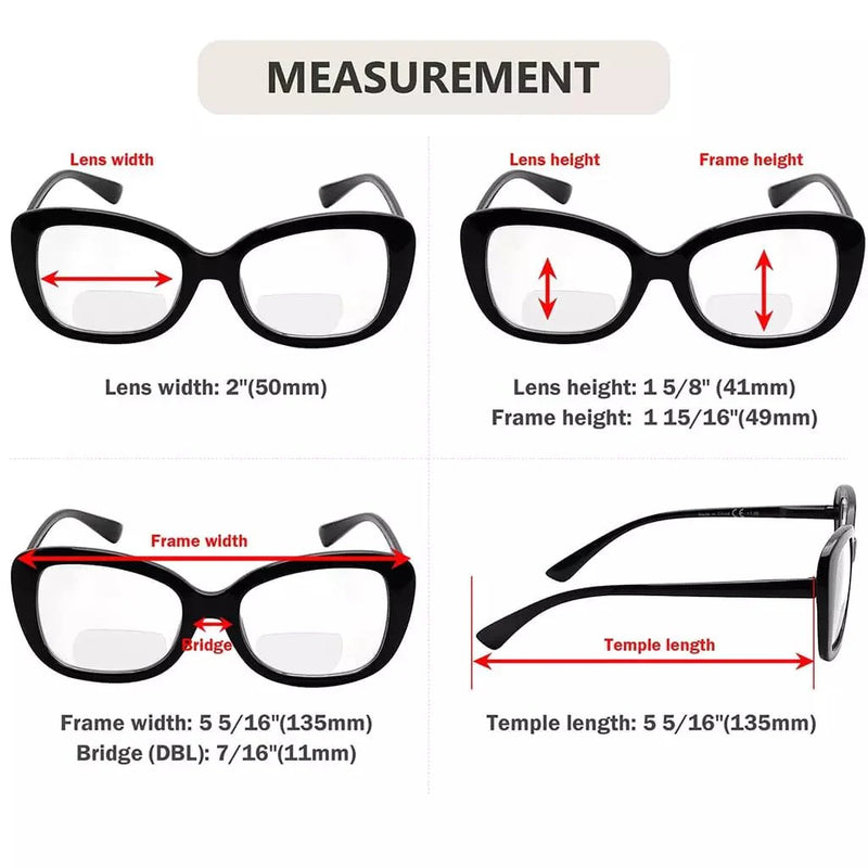 eyekeeper.com 4 Pack Stylish Elegant Bifocal Reading Glasses Retro Readers BR2011 Eyeglasses