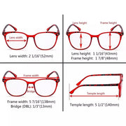 eyekeeper.com 4 Pack Stylish fashionable Oval  Reading Glasses R9001D Eyeglasses