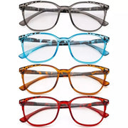 eyekeeper.com 4 Pack Stylish fashionable Oval  Reading Glasses R9001D Eyeglasses