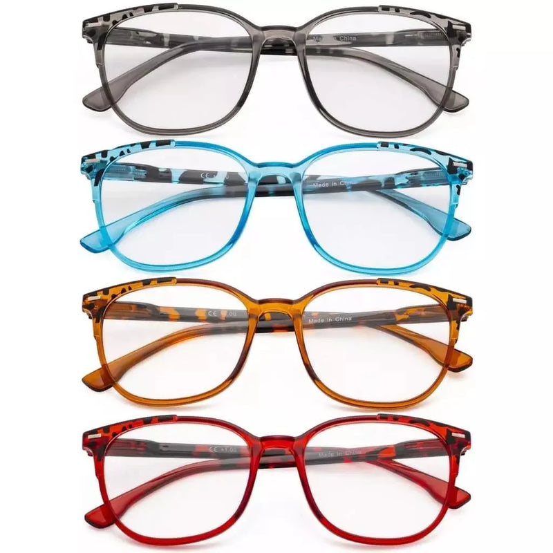eyekeeper.com 4 Pack Stylish fashionable Oval  Reading Glasses R9001D Eyeglasses