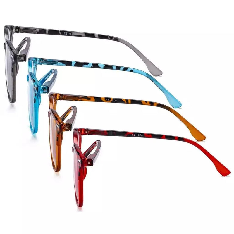 eyekeeper.com 4 Pack Stylish fashionable Oval  Reading Glasses R9001D Eyeglasses