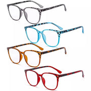 eyekeeper.com 4 Pack Stylish fashionable Oval  Reading Glasses R9001D Eyeglasses