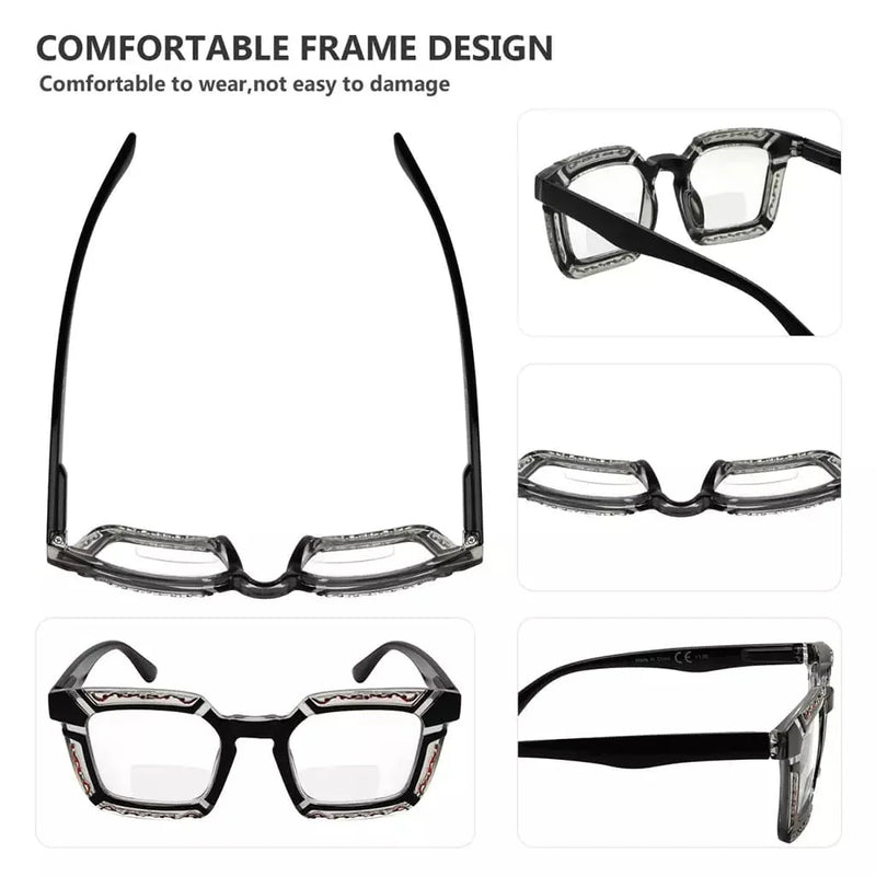 eyekeeper.com 4 Pack Stylish Floral Pattern Bifocal Reading Glasses BR2106 Eyeglasses