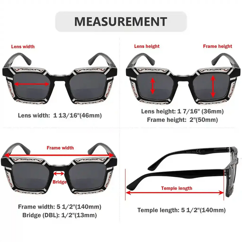 eyekeeper.com 4 Pack Stylish Floral Pattern Bifocal Sunglasses SBR2106 Sunglasses