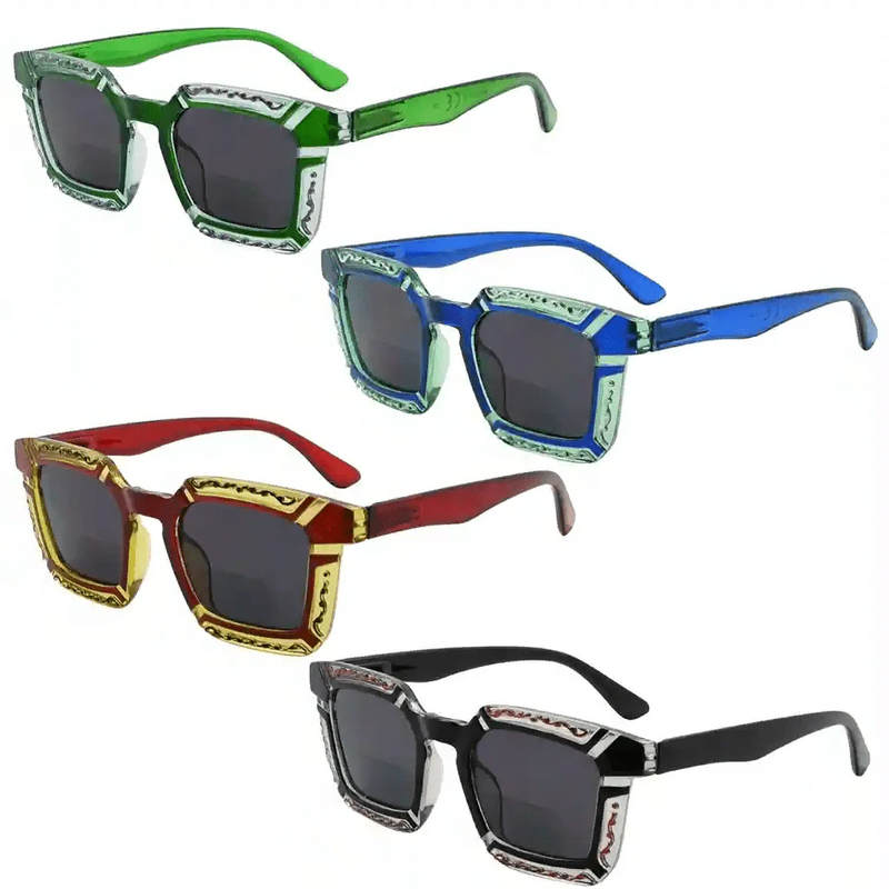 eyekeeper.com 4 Pack Stylish Floral Pattern Bifocal Sunglasses SBR2106 Sunglasses