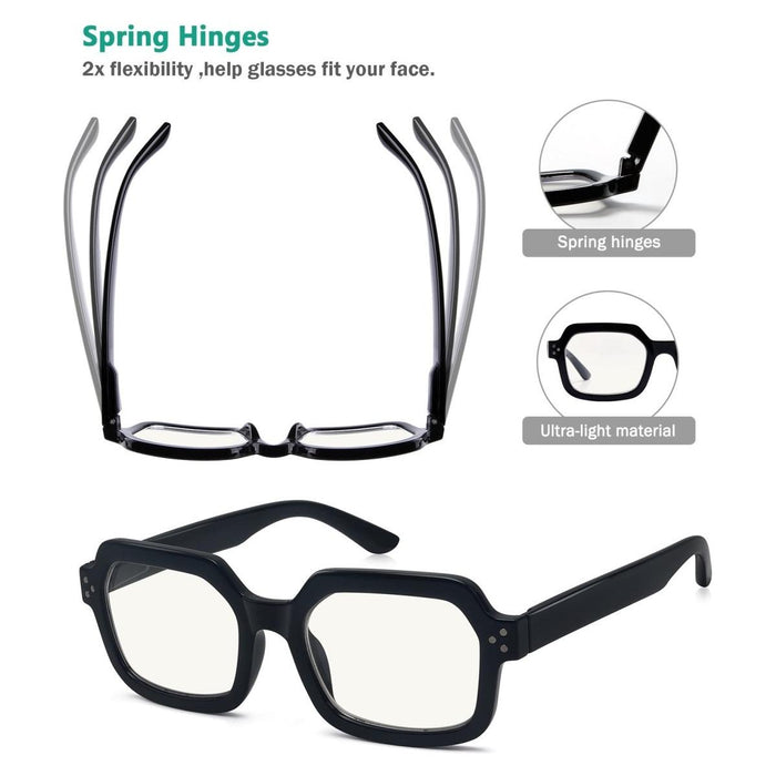 Eyekeeper - 4 Pack Stylish Progressive Multifocus Readers M2130