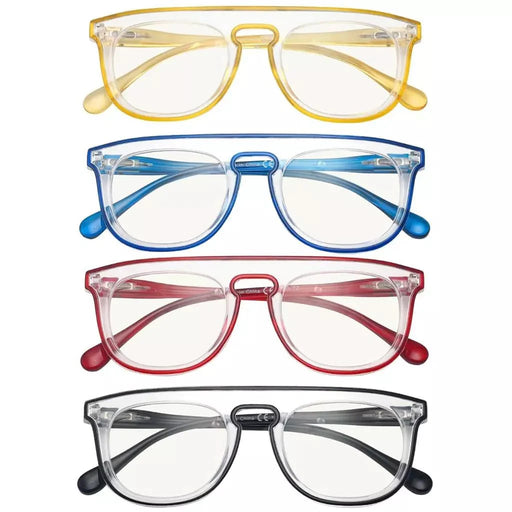 eyekeeper.com 4 Pack Stylish Progressive Multifocus Reading Glasses M2122 Eyeglasses