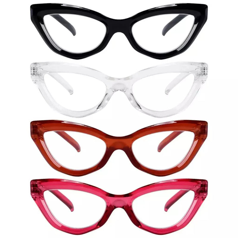 eyekeeper.com 4 Pack Stylish Readers Cat-eye Frame Reading Glasses R2033 Eyeglasses