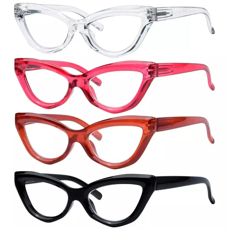 eyekeeper.com 4 Pack Stylish Readers Cat-eye Frame Reading Glasses R2033 Eyeglasses