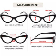 eyekeeper.com 4 Pack Stylish Readers Cat-eye Frame Reading Glasses R2033 Eyeglasses