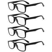 eyekeeper.com 4 Pack Stylish Rectangle Vintage Reading Glasses R075 Eyeglasses