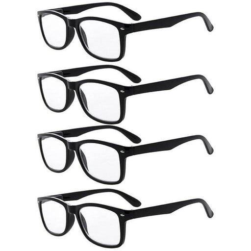 eyekeeper.com 4 Pack Stylish Rectangle Vintage Reading Glasses R075 Eyeglasses
