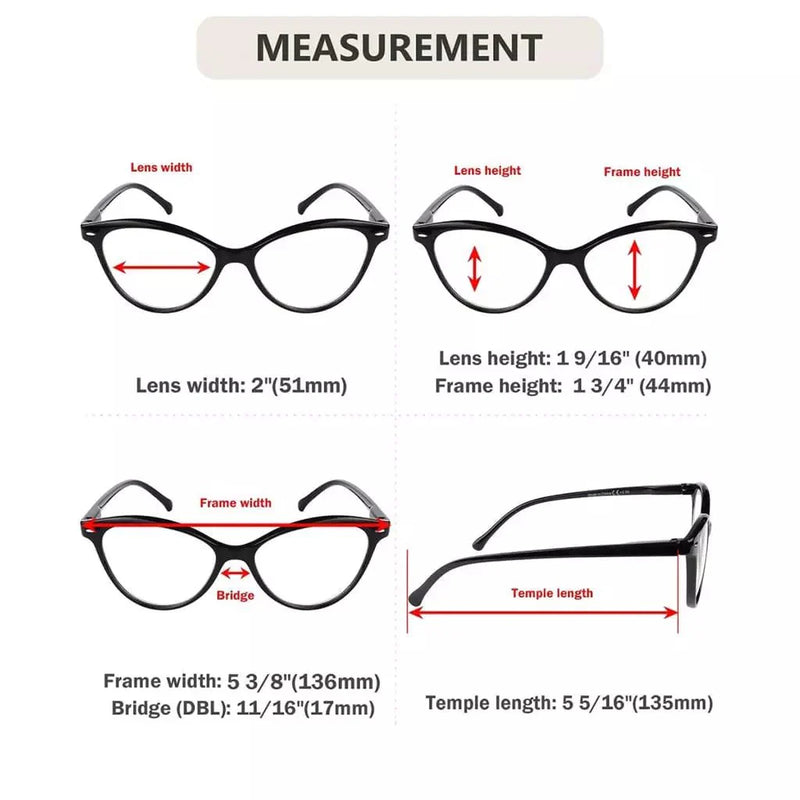 eyekeeper.com 4 Pack Stylish Reading Glasses Cat-eye Readers R9112 Eyeglasses