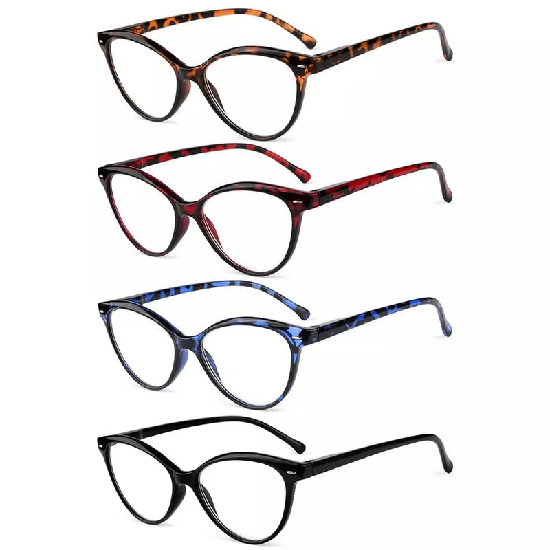 eyekeeper.com 4 Pack Stylish Reading Glasses Cat-eye Readers R9112 Eyeglasses
