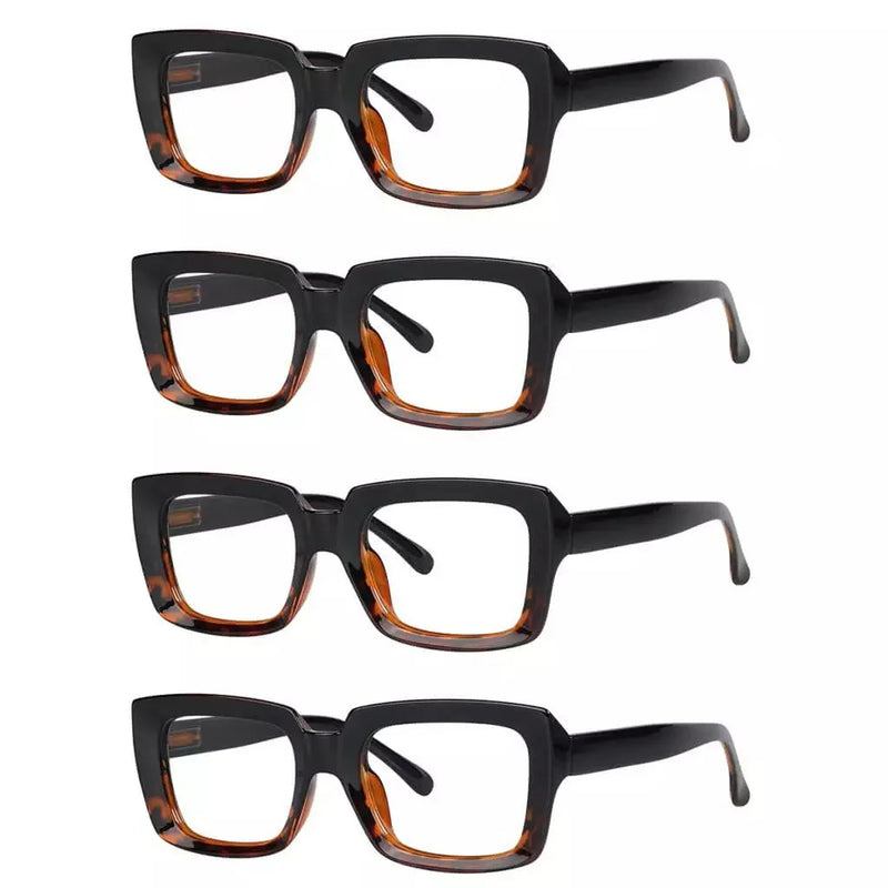 eyekeeper.com 4 Pack Stylish Reading Glasses Fashionable Readers R9107-1 Eyeglasses