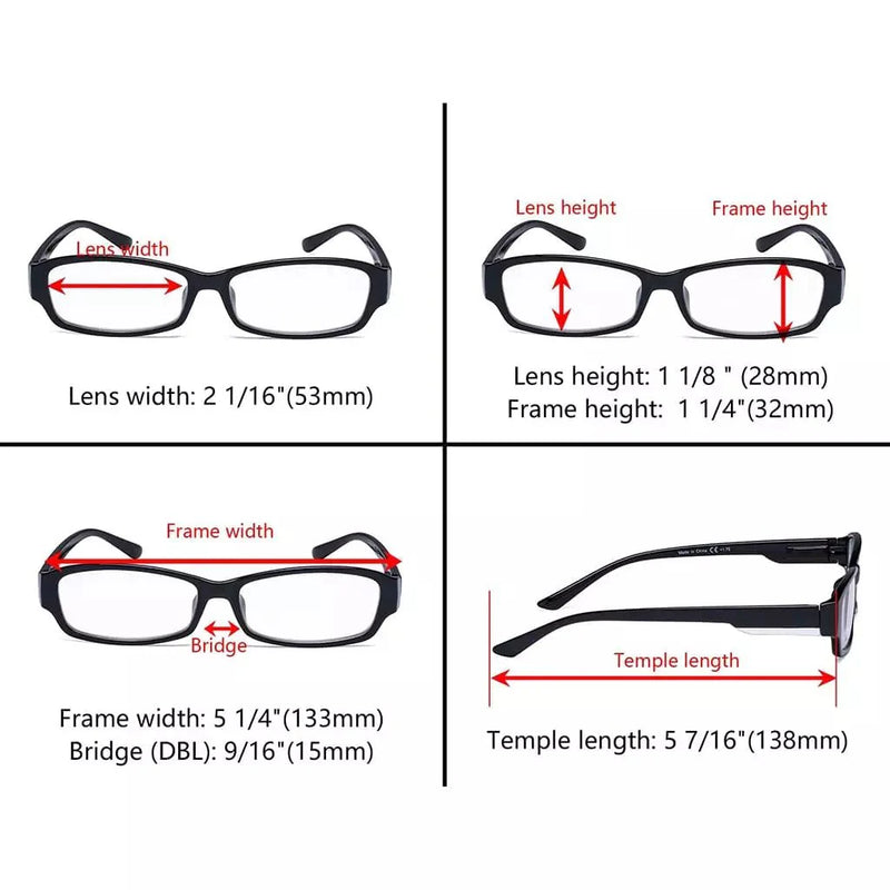 eyekeeper.com 4 Pack Stylish Reading Glasses R9105 Eyeglasses