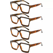 eyekeeper.com 4 Pack Stylish Reading Glasses Thicker Frame Readers R2003 Eyeglasses