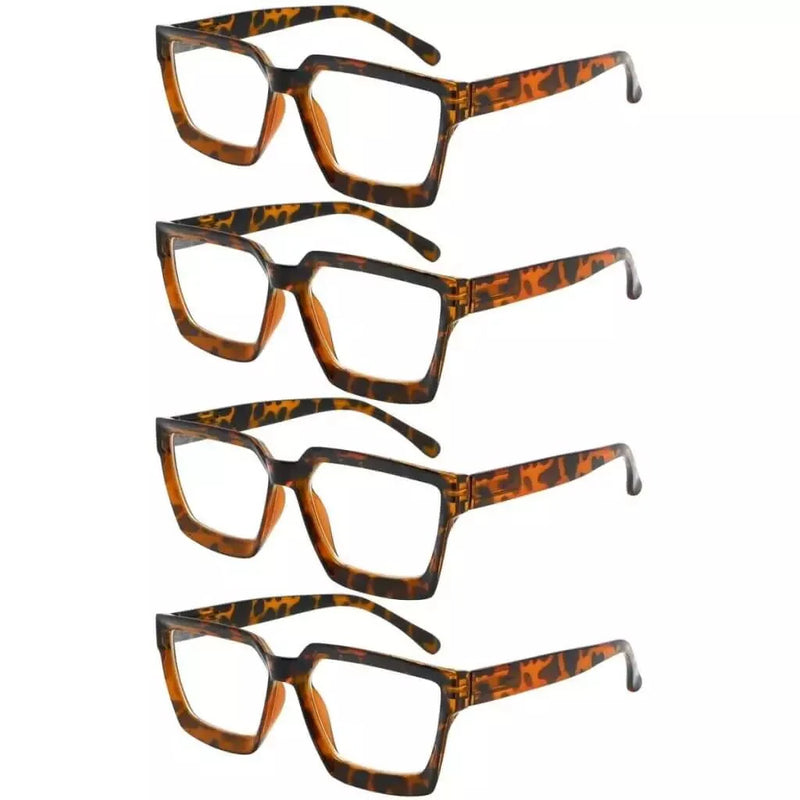 eyekeeper.com 4 Pack Stylish Reading Glasses Thicker Frame Readers R2003 Eyeglasses