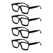 eyekeeper.com 4 Pack Stylish Reading Glasses Thicker Frame Readers R2003 Eyeglasses