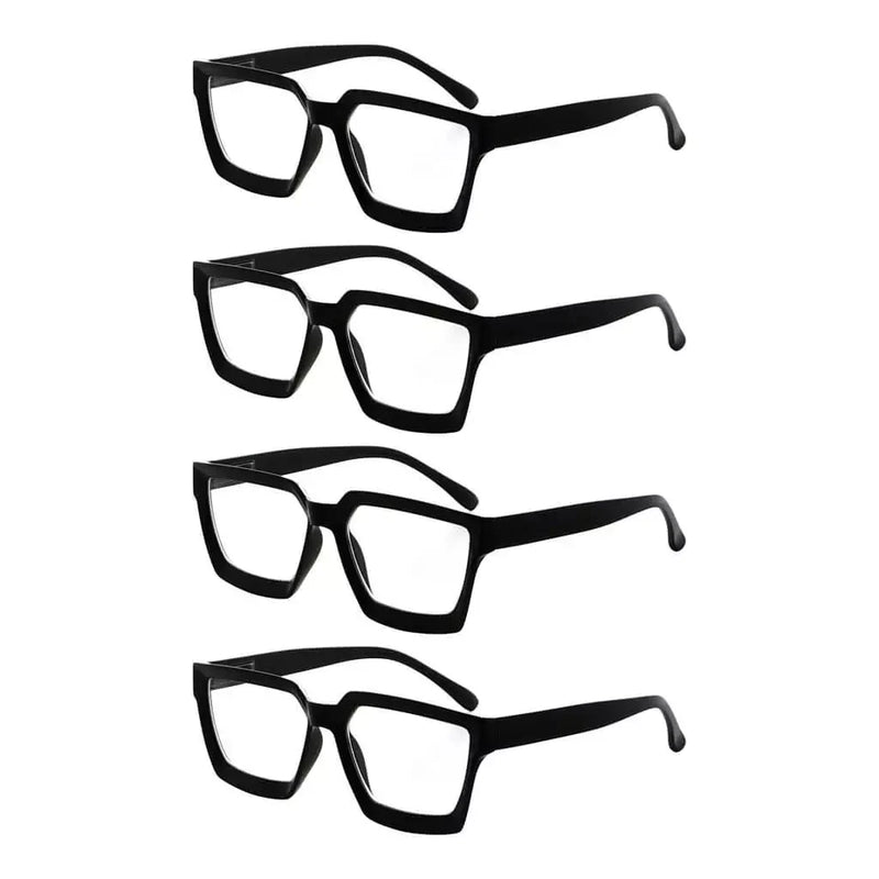 eyekeeper.com 4 Pack Stylish Reading Glasses Thicker Frame Readers R2003 Eyeglasses