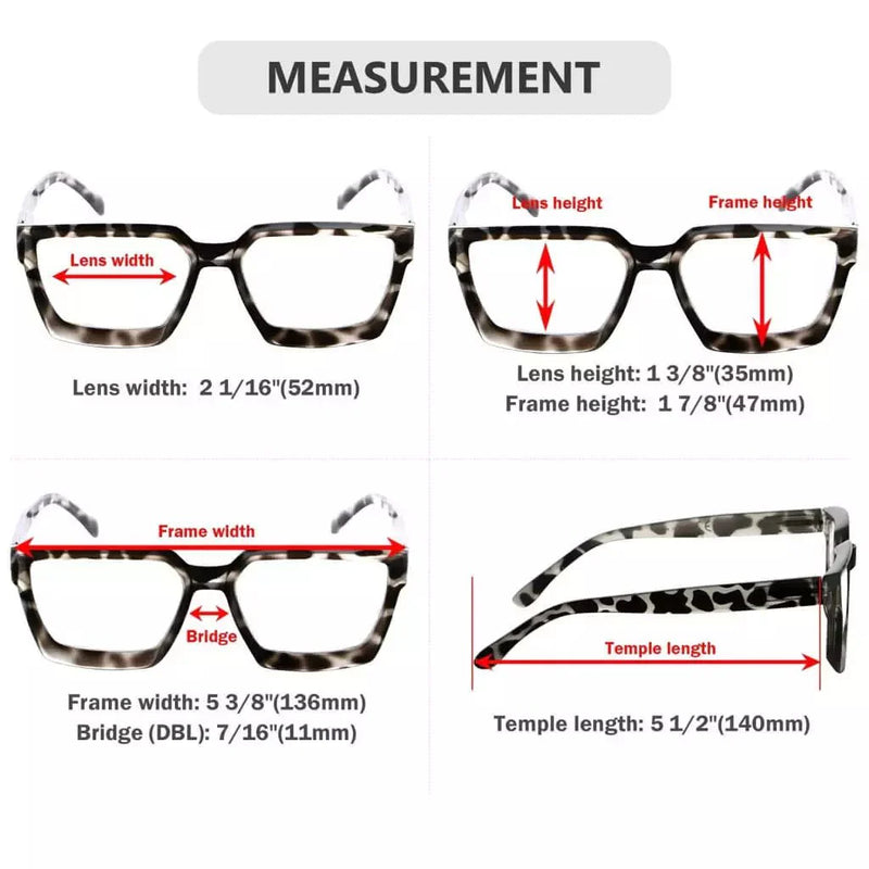 eyekeeper.com 4 Pack Stylish Reading Glasses Thicker Frame Readers R2003 Eyeglasses