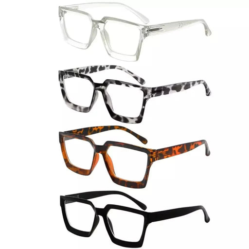 eyekeeper.com 4 Pack Stylish Reading Glasses Thicker Frame Readers R2003 Eyeglasses