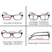 eyekeeper.com 4 Pack Stylish Reading Glasses with Wood-Look Arms RE19042 Eyeglasses