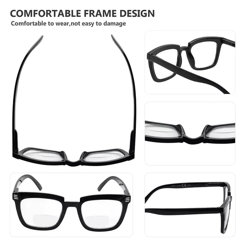 eyekeeper.com 4 Pack Stylish Rectangle Bifocal Reading Glasses BR2109 Eyeglasses