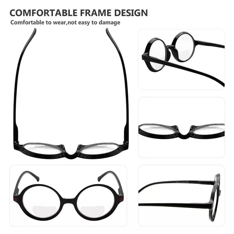 eyekeeper.com 4 Pack Stylish Round Bifocal Reading Glasses BR2025 Eyeglasses