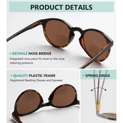 eyekeeper.com 4 Pack Stylish Round Bifocal Reading Sunglasses S005 Sunglasses