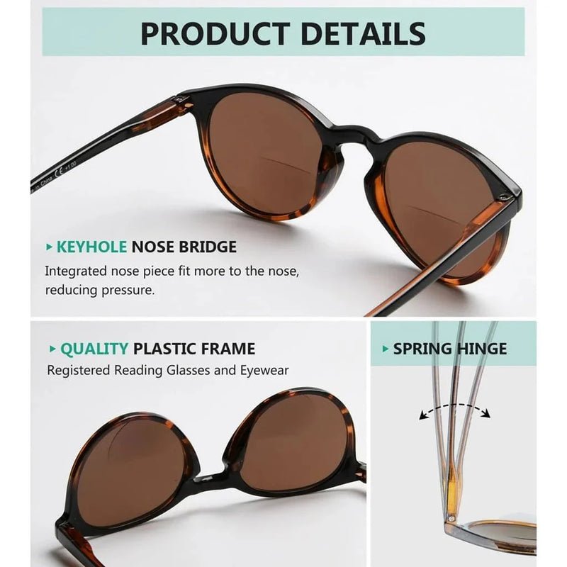 eyekeeper.com 4 Pack Stylish Round Bifocal Reading Sunglasses S005 Sunglasses