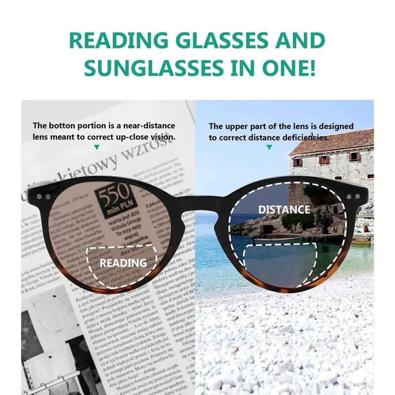 eyekeeper.com 4 Pack Stylish Round Bifocal Reading Sunglasses S005 Sunglasses