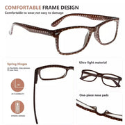 eyekeeper.com 4 Pack Stylish Rrectangle Polka Dots Reading Glasses R075P Eyeglasses