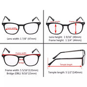 eyekeeper.com 4 Pack Stylish Square Reading Glasses Animal Print Readers RJ003 Eyeglasses