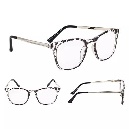 eyekeeper.com 4 Pack Stylish Square Reading Glasses Animal Print Readers RJ003 Eyeglasses