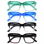 eyekeeper.com 4 Pack Stylish Square Reading Glasses R2024 Eyeglasses
