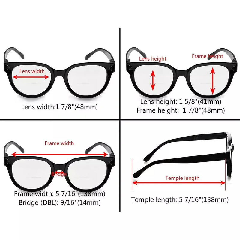 eyekeeper.com 4 Pack Stylish Thicker Frame Bifocal Reading Glasses BR9110 Eyeglasses
