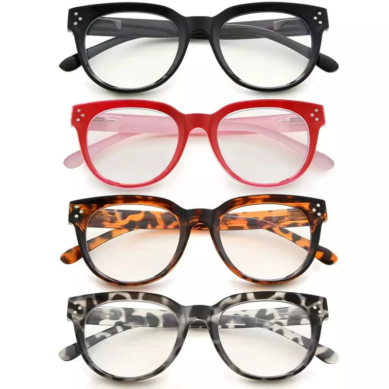 eyekeeper.com 4 Pack Stylish Thicker Frame Bifocal Reading Glasses BR9110 Eyeglasses