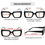 eyekeeper.com 4 Pack Stylish Thicker Frame Multifocus Reading Glasses M2101 Eyeglasses