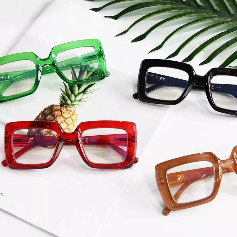 eyekeeper.com 4 Pack Stylish Thicker Frame Multifocus Reading Glasses M2101 Eyeglasses