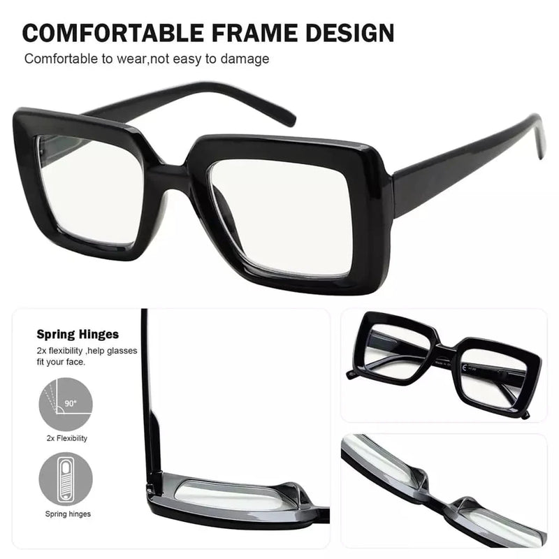 eyekeeper.com 4 Pack Stylish Thicker Frame Multifocus Reading Glasses M2101 Eyeglasses