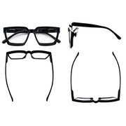 eyekeeper.com 4 Pack Thicker Frame Bifocal Reading Glasses BR2003 Eyeglasses