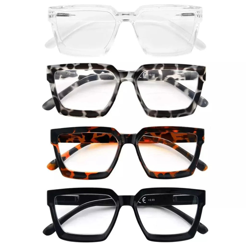 eyekeeper.com 4 Pack Thicker Frame Bifocal Reading Glasses BR2003 Eyeglasses